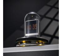 Vibsky Reloj despertador multifunción de tubo RGB, pantalla WiFi meteorológica y fecha, visor digital de fotos, temas personalizados, modo nocturno, 8 cm