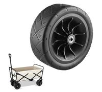 Vibsky Rueda de repuesto para exteriores de 8 pulgadas con rodamientos para carrito plegable todo terreno, color negro