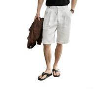 Vibsky Shorts Casual Hombre Bolsillos Laterales Elásticos | plisado único, tejido transpirable, ideal oficina y casual, tallas M para a 3XL disponibles