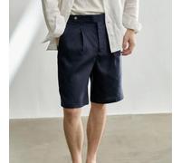 Vibsky Shorts Casual Hombre Bolsillos Laterales Elásticos | plisado único, tejido transpirable, ideal oficina y casual, tallas M para a 3XL disponibles