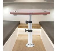 Vibsky Soporte ajustable de aleación de aluminio para patas de mesa RV 425-750 mm, base de comedor extraíble con botón de bloqueo, barco, yate, cabina