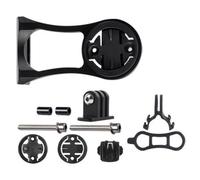 Vibsky Soporte de bicicleta para Cateye para Bryton para Garmin - Luz de plástico y soporte de cámara (negro)