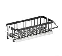 Vibsky Soporte de esponja de montaje en pared de 30 x 13 cm para paño de | Se adapta a esponjas estándar, cuelga paños de cocina, almacena cepillos, mantiene la encimera seca, organizada