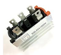 Vibsky SQL - Rectificador de puente trifásico de 50 A 1000 V con disipador de calor para pequeños generadores sin escobillas