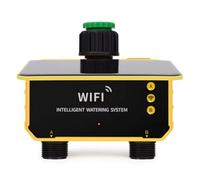 Vibsky Temporizador de riego automático con energía solar y control de aplicación, habilitado para Smartlife, sistema inteligente de riego de jardín con sensor de lluvia, carga USB, 1/2 toma, para