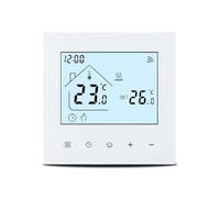 Vibsky Termostato para calefacción de agua, WiFi, control por voz, compatible con 5+2, montaje en pared digital programable, CA 230 V, color blanco