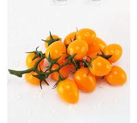 Vibsky Tomate rojo artificial sobre vid de 19 cm, decoración de frutas y verduras falsas, tacto realista, exhibición de fiesta en casa, oficina