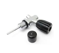 Vibsky Válvula de tanque de buceo 3/4-14 para cilindro de buceo, latón cromado, 10 x 16 cm, plata