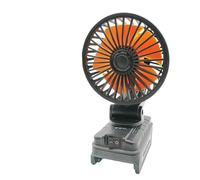 Vibsky Ventilador de taller inalámbrico de 18 V con doble puerto USB para batería, camping y lugar de trabajo (para 2106)