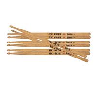 Vic Firth - Baquetas American Classic® Serie Terra 5AT - American Hickory - Punta de madera - Paquete de 4 pares