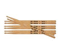 Vic Firth - Baquetas American Classic® Serie Terra 7AT - American Hickory - Punta de madera - Paquete de 4 pares