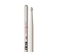Vic FIrth - Baquetas de la serie American Classic® 5BW - Madera de nogal American - Punta de Madera - Color blanca