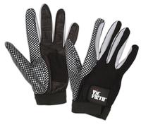 Vic FIrth - Vic Gloves - Guantes Para Baterista, Agarre Mejorado y Palma con Ventilación - color negra/color gris - Talla S