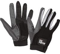 Vic FIrth - Vic Gloves - Guantes Para Baterista, Agarre Mejorado y Palma con Ventilación - color negra/color gris - Talla M