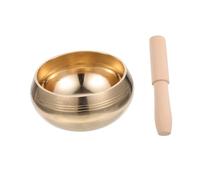 VICASKY 1 cuenco tibetano hecho a mano con mazo de madera para yoga y relajación, ligero y portátil para meditación y pensamiento creativo