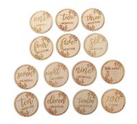 VICASKY 1 Juego 14 Uds Fotografía Astillas De Madera Tarjetas De Madera Tarjetas De Crecimiento De Madera Accesorios De Fotografía Tarjetas De Nacimiento De Tarjetas De Crecimiento