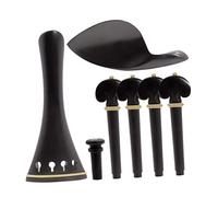 VICASKY 1 Juego accesorios de violín de ébano diseño clásico y elegante para violín suministros para clavijas de violín mentonera de madera clavija de violín pasador de violín Afinación