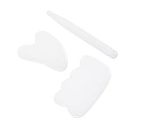 VICASKY 1 juego de 3 camas de masaje, tabla de masaje, varios masajeadores faciales, juego de placas rascadoras de jade, herramienta de masaje, tabla de masaje, tabla de gua-sha, jade