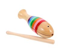 VICASKY 1 juego de bolas de arco iris, mecanismo de percusión de madera para niños, instrumento musical de percusión de madera maciza