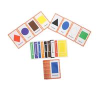 VICASKY 1 juego de colores y formas tarjetas educativas para niños pequeños Tarjetas de juego cognitivas Padres Niño Niña Interacción para niños en edad preescolar para mejorar los hábitos de