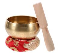 VICASKY 1 juego de cuencos de para meditar fleab gong , cuenco , cuenco para terapia musical, madera dorada