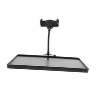 VICASKY 1 juego de soporte para teléfono móvil de transmisión en vivo con bandeja extraíble, estante multifuncional para teléfono y micrófono, estable y fácil de limpiar para transmisión y grabación