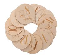 VICASKY 1 juego de tarjetas de hitos de madera para motivos de animales para fotos y recuerdos, discos de madera de alta calidad para baby shower e ideas de regalo