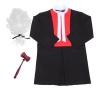 VICASKY 1 juego de uniforme de juez para disfraz de abogado de comando de Halloween para disfraces de halloween+para+ traje de juez para niños pequeños, disfraz de juez para fiesta de poliéster