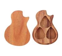 VICASKY 1 Pc estuche para púas de guitarra soporte de bajo soporte para púas de ukelele estuche de madera para púas de guitarra organizador de púas de guitarra titular de selección