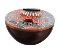VICASKY 1 Pieza 7 Pulgar Violín Kalimba Instrumento De Dedo Regalos De Relleno De Calcetín Rellenos De Calcetines Dedo De Madera Pulgar Piano Manual Niño Tarjeta Pequeña Cascara De Coco