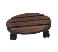 VICASKY 1 pieza rueda soporte para macetas bandeja de flores móvil para interiores y exteriores suelos y superficies marrón oscuro