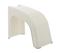 VICASKY 1 taburete para el cuidado de los pies de plástico, práctico reposapiés para pedicura y manicura, estable y duradero, color blanco