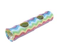 VICASKY 1 túnel plegable para gatos con diseño de arco iris, juguete para gatos y mascotas pequeñas y duradero para exploración en interiores y diversión