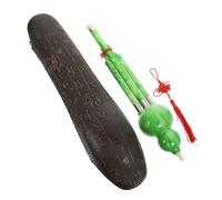VICASKY 1 Unidades Simulación Jade Verde Siete Agujeros Hulusi Para Chicas Y Adultos B-Flat Instrumento Musical Para Principiantes Incluye Funda Protectora Para Los Amantes De La Música Y Rápido