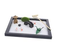 VICASKY 1 Unidades Zen Jardín Arenero Decoración para Oficina Hogar Relajación Oasis con Accesorios Artesanales para Meditación Diseño Creativo Colores Aleatorios Disponible