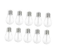 VICASKY 10 botellas rellenables de brillo de labios en diseño de bombillas, de plástico, para pintalabios DIY, portátiles y reutilizables para viajes y