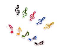VICASKY 10 Clips para Notas Musicales de Piano en Material Pp para Sujetar Partituras y Libros Abiertos, Prácticos para Niños y Documentos Estilo Aleatorio