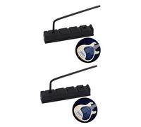 VICASKY 10 Cuerdas tuerca ranurada tuercas de cuello de guitarra sillín de puente de guitarra acústica silla de montar de hueso de nuez de bajo de a de latón Black