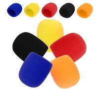 VICASKY 10 piezas de micrófono de mano cubierta cortavientos Ktv micrófono protección ruido viento compatible con la mayoría de micrófonos para Dj y actuaciones escénicas