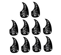 VICASKY 10 Piezas Golpeador Set Para Guitarras Acústicas 40/41 Pulgada Placa Protectora Para Guitarra Folk Resistente A Los Arañazos Material De PVC Fácil De Instalar Negro/Plata