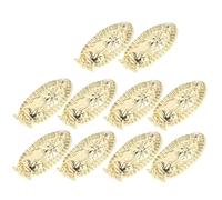 VICASKY 10 piezas Metal Diamond Nail schmuck San Charm Halloween uñas colgante arco uñas colgantes oro uñas piedras preciosas uñas diamantes de imitación y charms María collar dorado