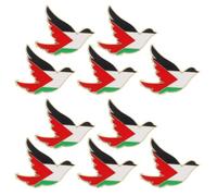 VICASKY 10 Piezas Pin de Solapa Bandera de Palestina en Aleación de Zinc, Diseño Distintivo y Ligero para Mochilas y Ropa en Eventos Internacionales