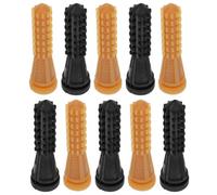 VICASKY 10 Piezas Varilla de Goma para Depilación, Varilla Profesional para Desplumar Pollos y Gansos, Accesorio para Máquina Desplumadora, Amarillo y Negro, para Granjas y Hogares