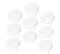 VICASKY 10 Protectores De Enchufes a Prueba De Bebés Mango Cubiertas De Seguridad Para Enchufes Eléctricos Material Plástico Duradero Protección Infantil Diseño Elegante Color Blanco Set De 10 Piezas