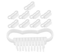 VICASKY 10 unidades cepillo de limpieza para uñas de los pies, cepillo de limpieza de uñas, cepillo suave para fregar uñas, cepillo de uñas, cepillo de uñas, cepillo multiusos para uñas, color blanco