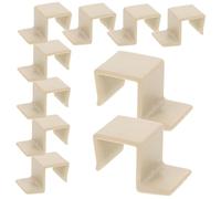 VICASKY 10 unidades de discos de cama, soporte para tabla de almacenamiento, ganchos para cama, soporte para barandilla de cama, soporte para cabecero de plástico, color blanco