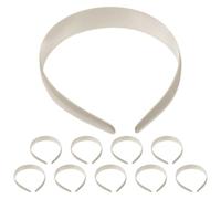 VICASKY 10 Unidades Diadema Ancha Banda Cabello Lisa y Resistente para Mujer y Niña Beige de Plástico Adecuado para Manualidades y Fiestas DIY