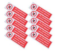 VICASKY 10 Unidades Pegatinas de Señal de No Entrar para Exteriores y Áreas Privadas, Adhesivas de Vinilo Rojo Reconocimiento Rápido y Gestión Efectiva