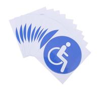 VICASKY 10 Unidades Pegatinas para Discapacitados Símbolo de Silla de Ruedas en Pvc Autoadhesivo Azul, Señalización Fiable para Ventanas y Cristales de Coches y Camiones