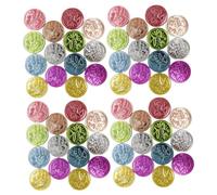VICASKY 100 monedas de la suerte de colores de cristal de recompensa, vasos de recompensa, monedas de carnaval, monedas de entretenimiento, monedas de oro, de plástico, juguetes de monedas de colores